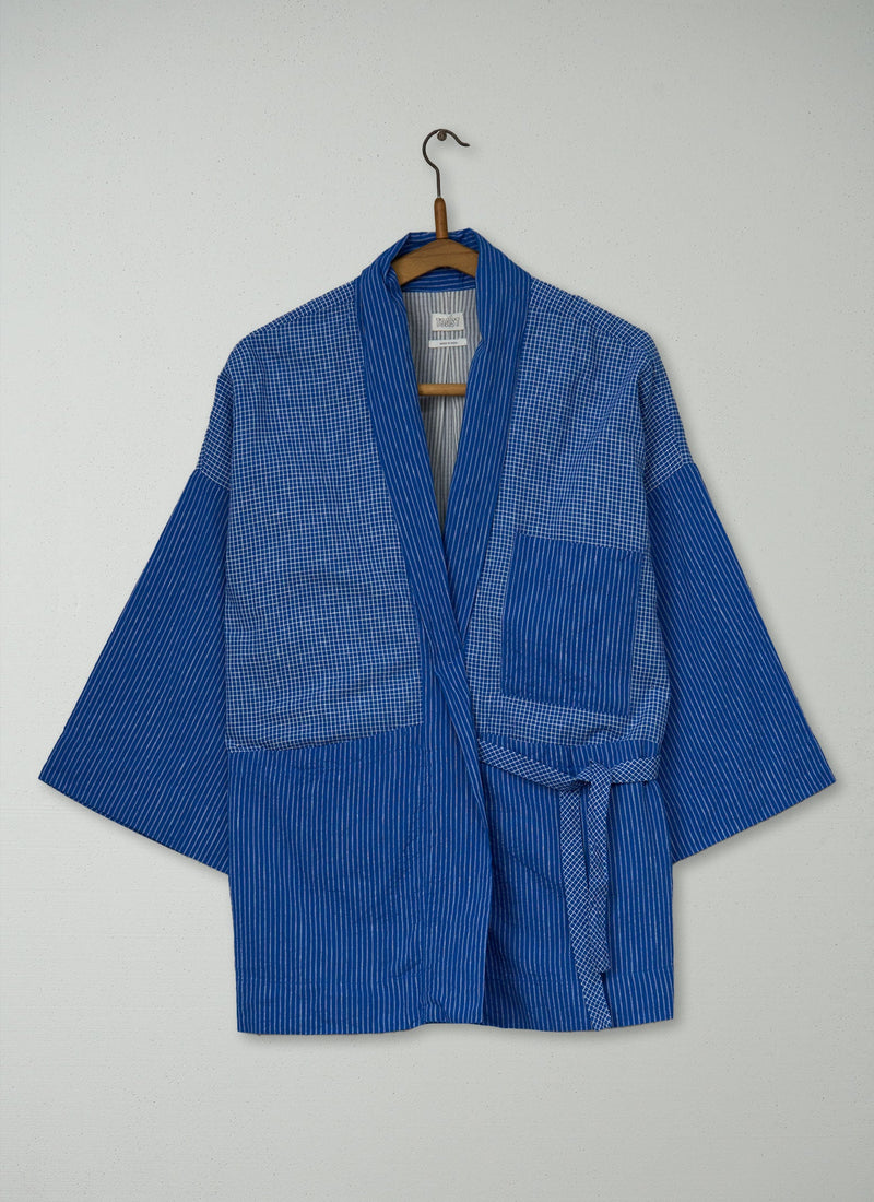 Reworn Panelled Check Jacket Size XXSXS (263) | Multi