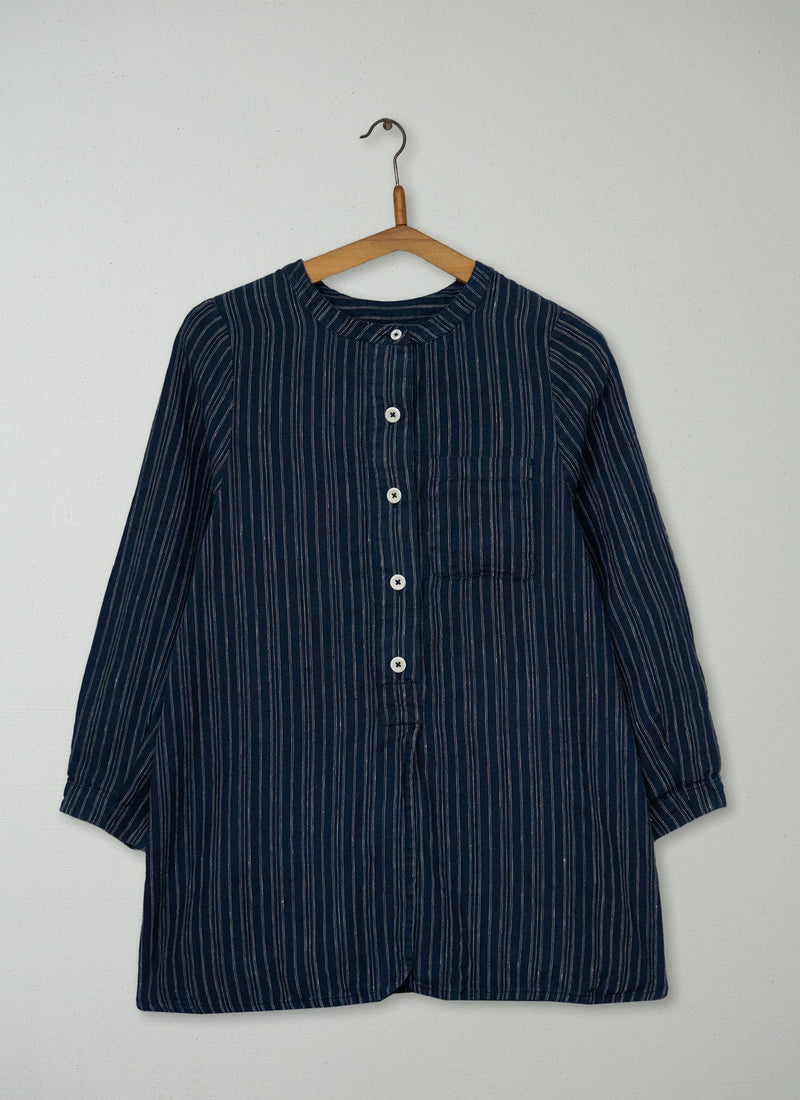 Reworn Stripe Linen Shirt Size XXS (1146) | Multi