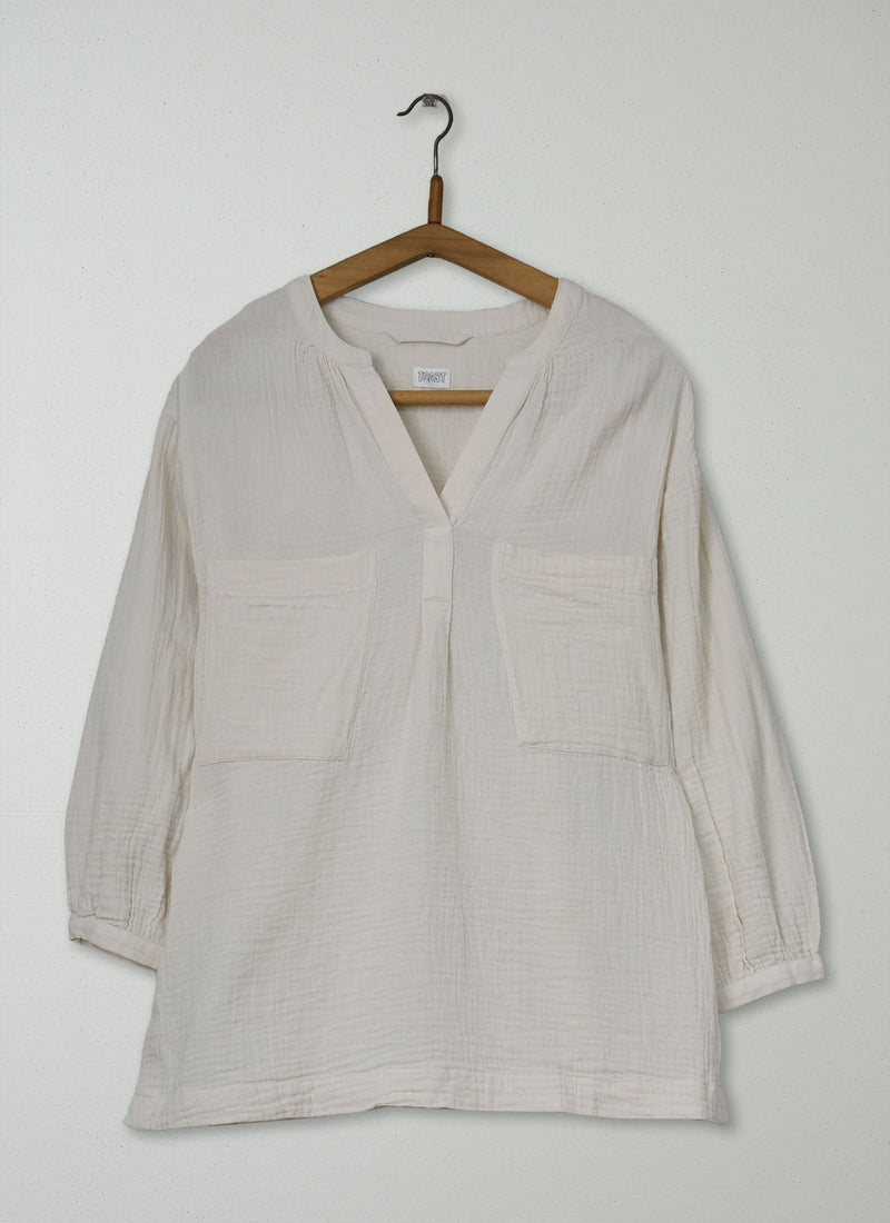 Reworn Crinkle Cotton Easy Shirt Size XXS (1192) | Oat