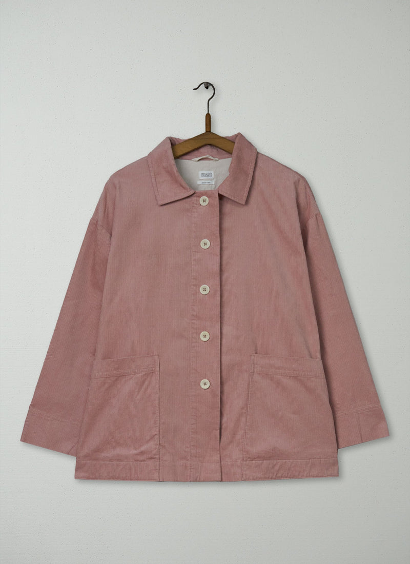 Reworn Cotton Cord Shirt Size XL (853) | Pink Clay