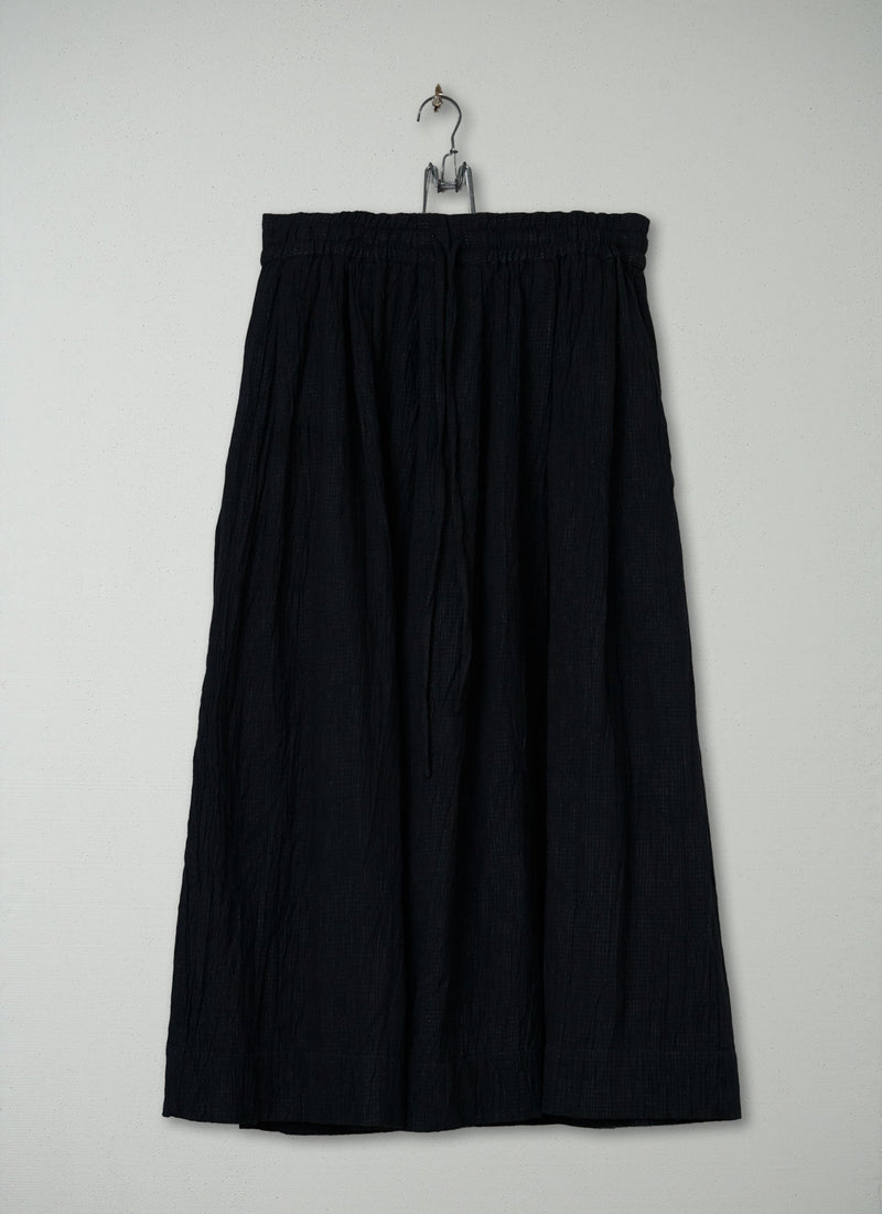 Reworn Crinkle Cotton Skirt Size XXS (327) | Black