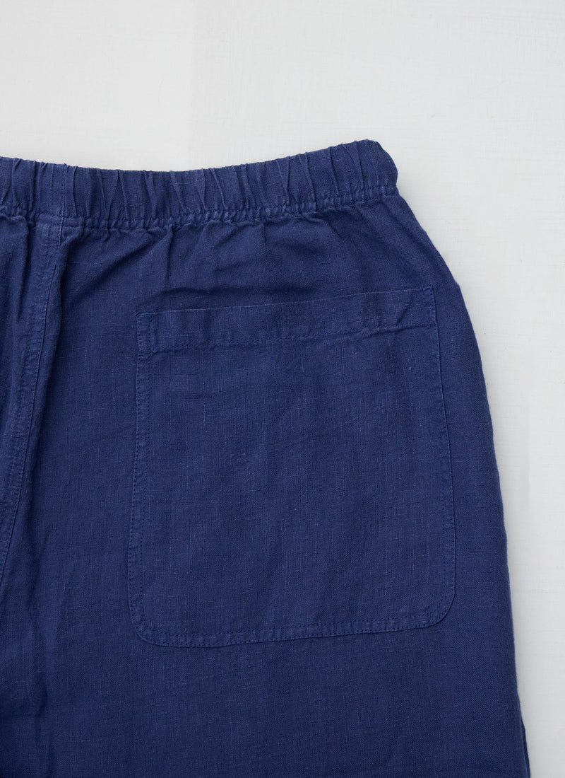 Reworn Linen Trousers Size L (1706) | Ink Blue