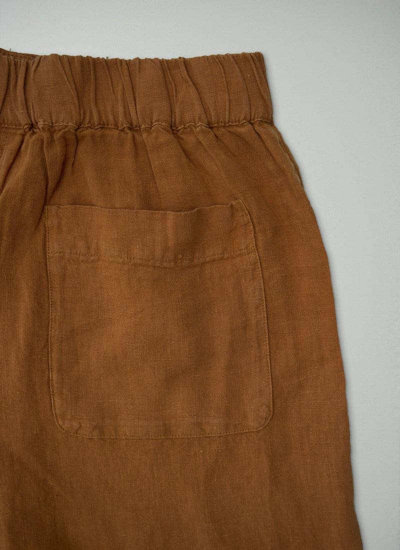 Reworn Linen Shorts Size XS (1515) | Copper