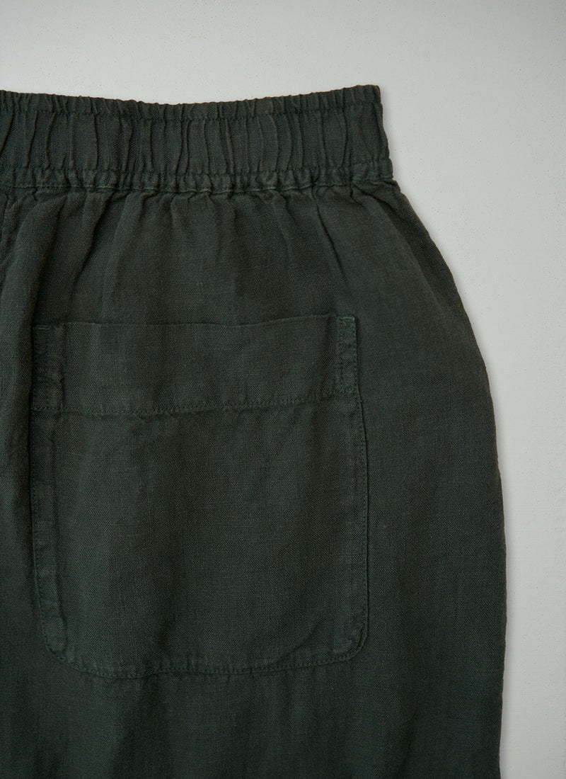 Reworn Linen Trousers Size XL (1511) | Dark Olive