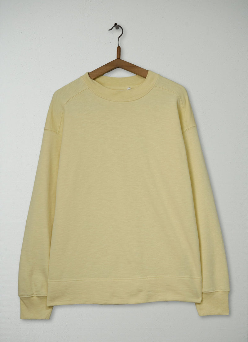 Reworn Mens Loopback Jersey Sweatshirt Size S (023) | Yellow