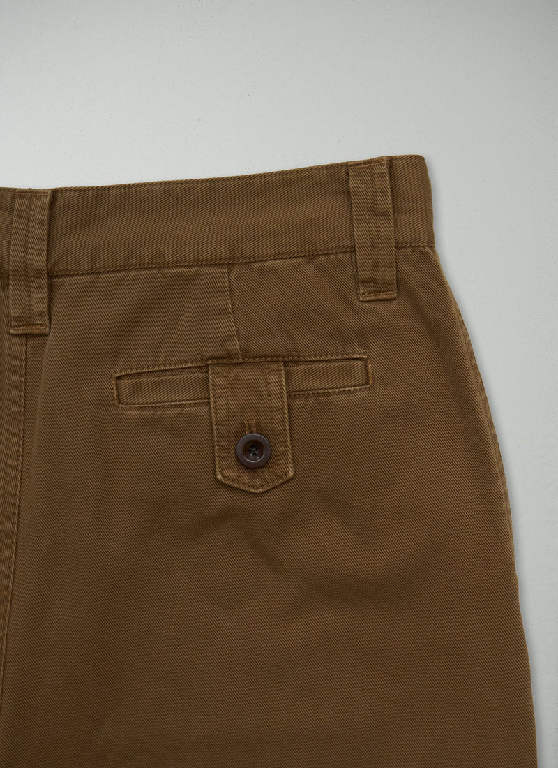 Reworn Mens Pleat Trousers Size M (088) | Toffee