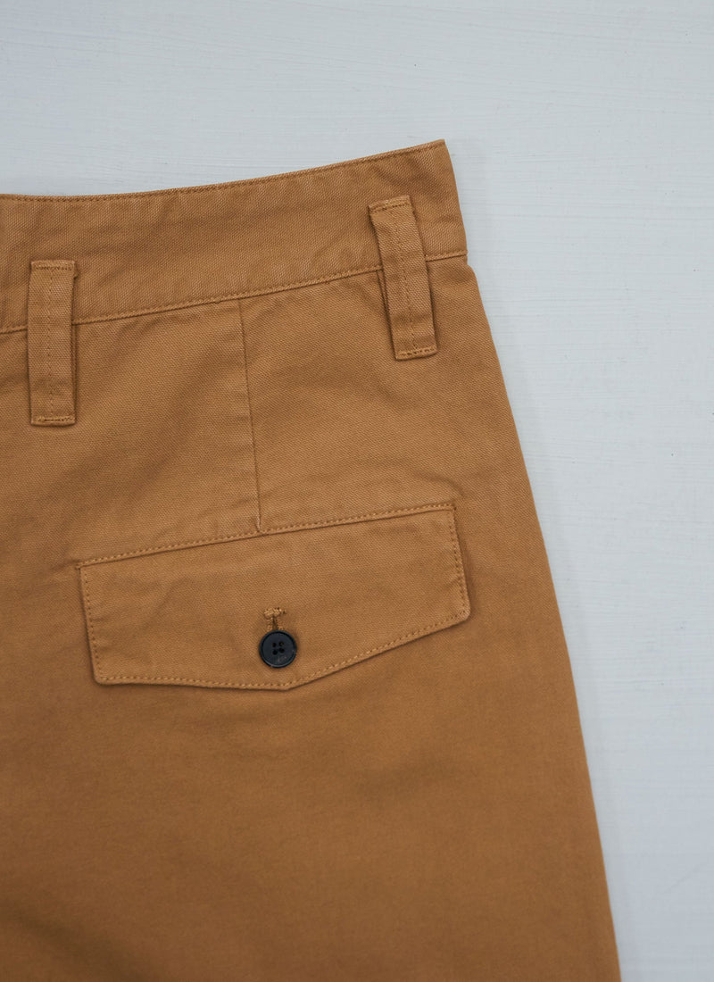 Reworn Mens Cotton Wide Leg Trousers Size S (106) | Faded Terracotta