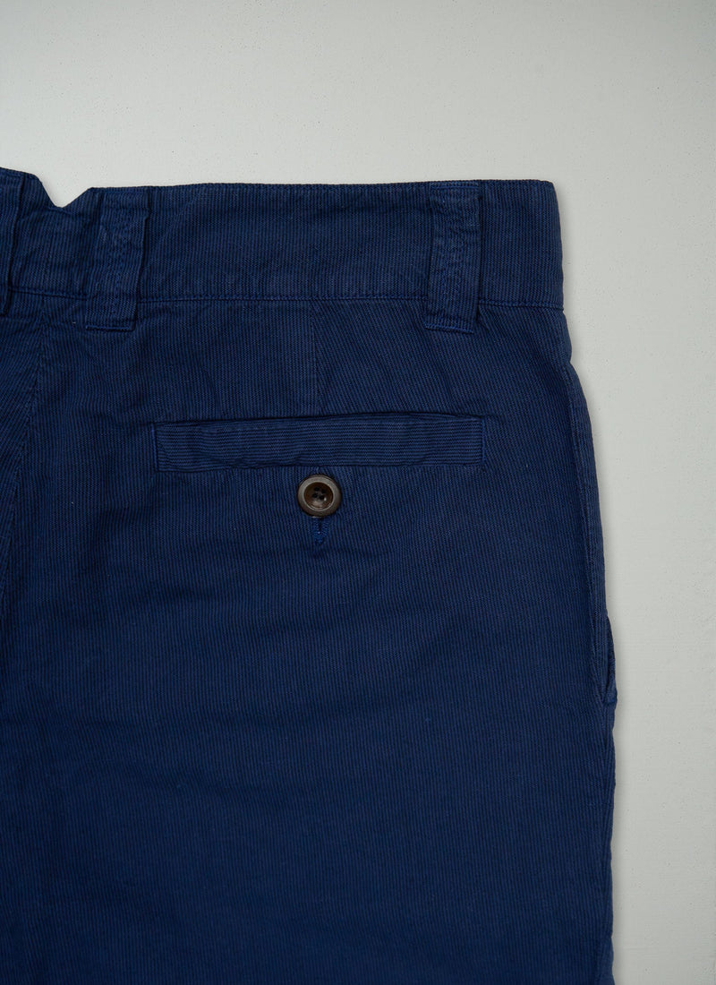Reworn Pleat Trousers Size S (084) | Navy