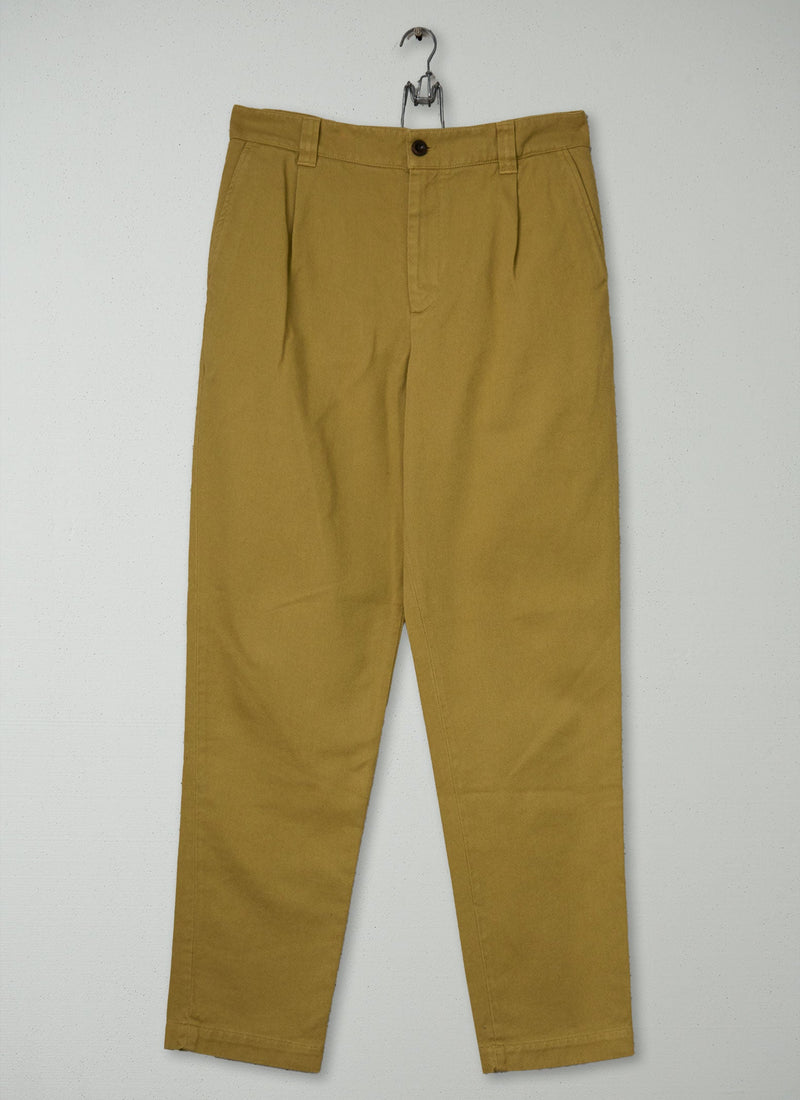 Reworn Mens Cotton Tapered Trousers Size 30 (098) | Sand