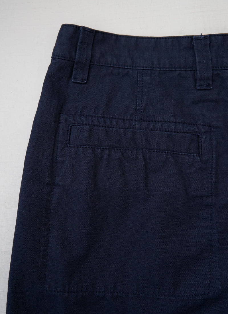 Reworn Mens Cotton  Pleat Trousers Size 30 (104) | Navy
