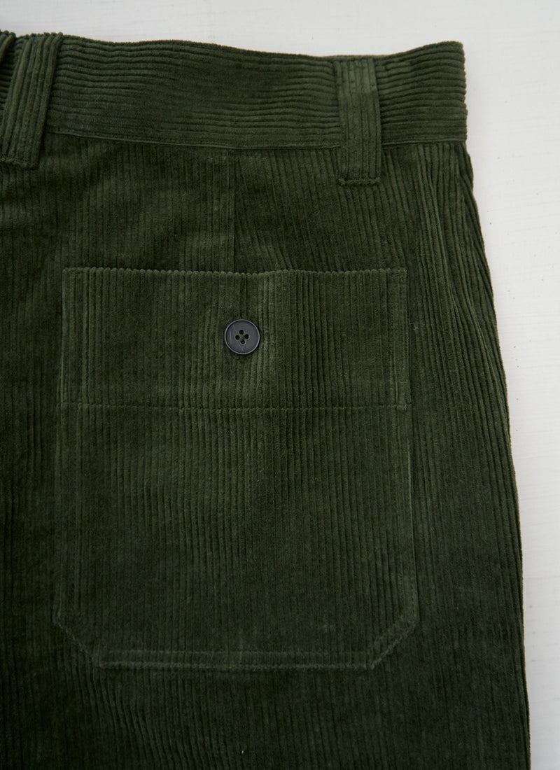 Reworn Mens Cord Trousers Size 32 (096) | Pine