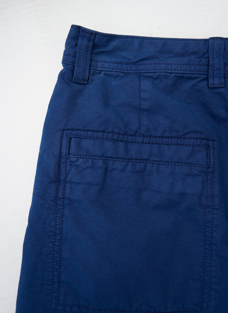 Reworn Mens Cotton Canvas Trousers Size 32 (125) | Uniform Blue