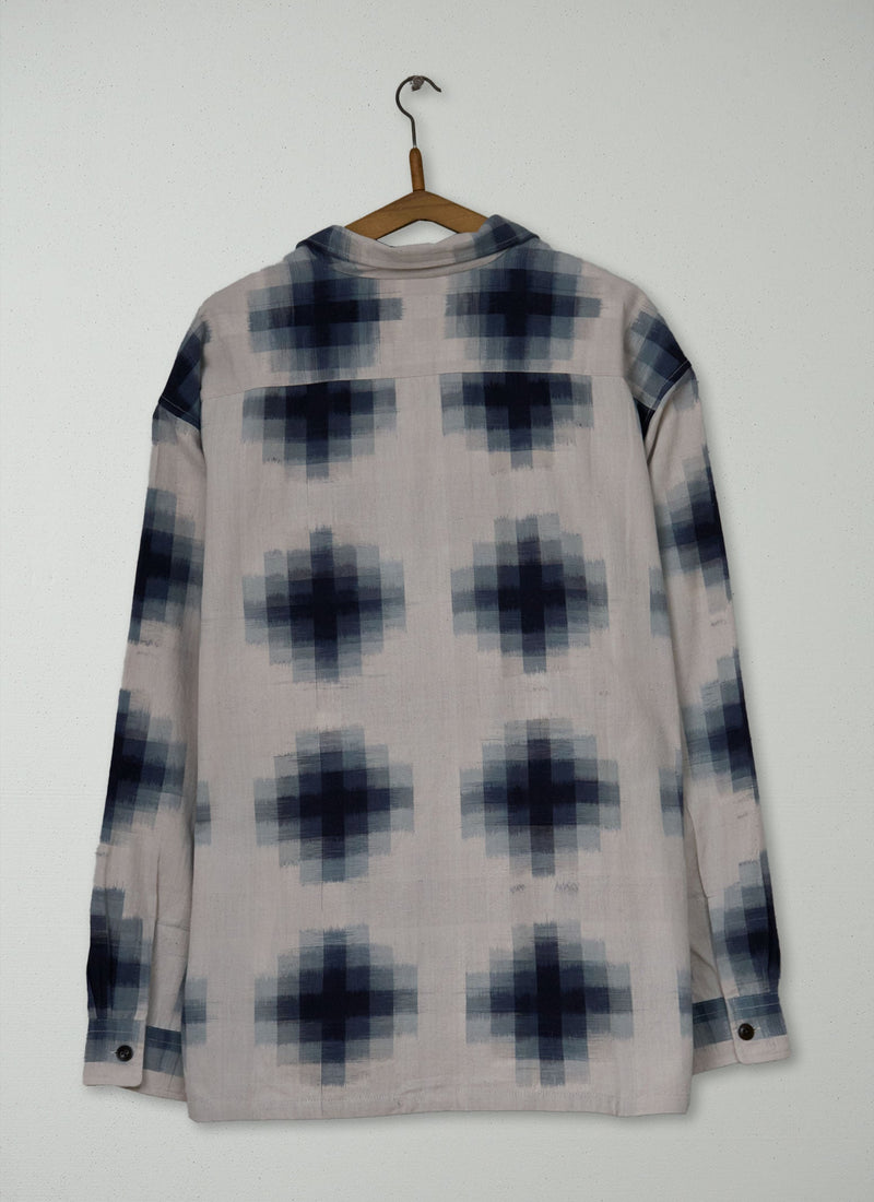 Reworn Mens Ikat Shirt Size M (066) | Multi