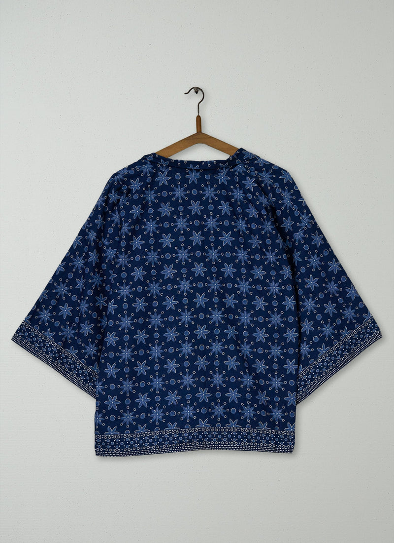 Reworn Starfish Print Lounge Jacket Size XXS (081) | Multi
