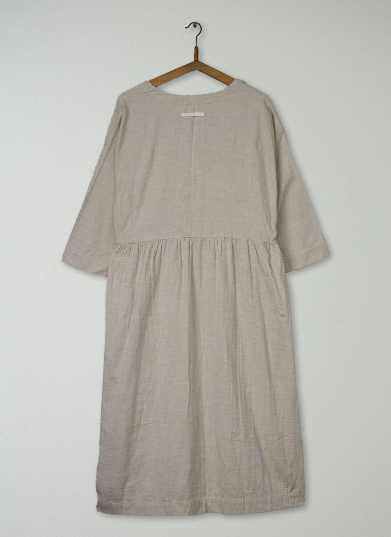 Reworn Cotton Nightdress Size XL (279) | Sand