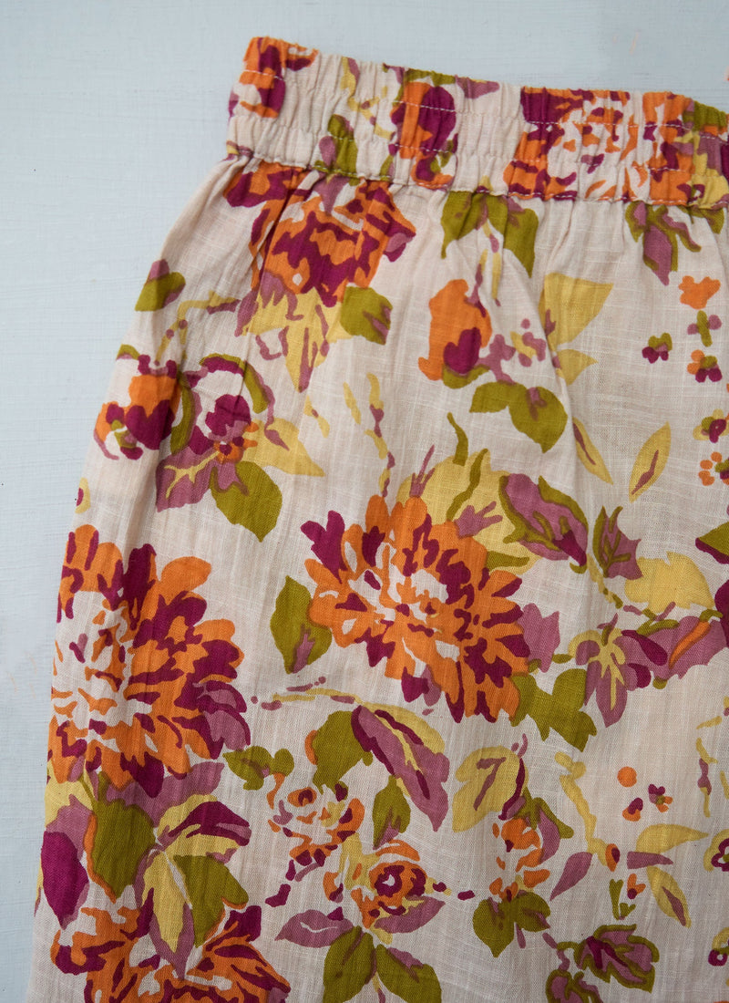 Reworn Dahlia Print Pyjama Trousers Size L (1513) | Rose