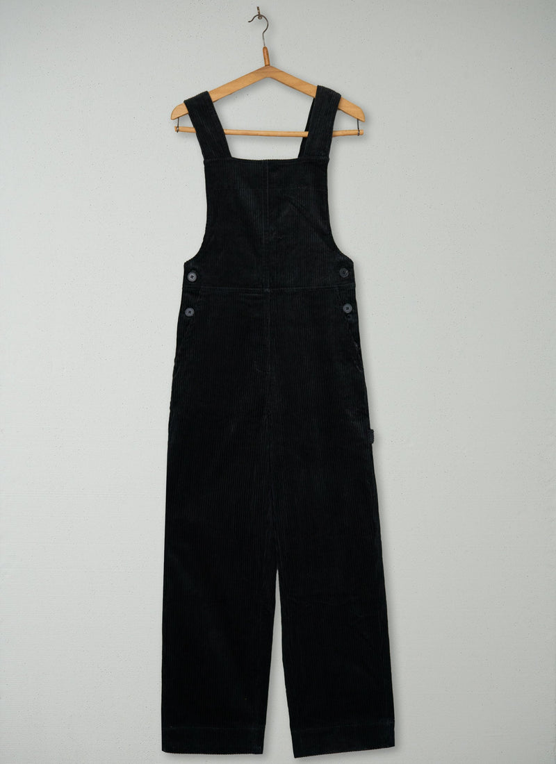 Reworn Cord Dungarees Size 6 (1504) | Brown Slate