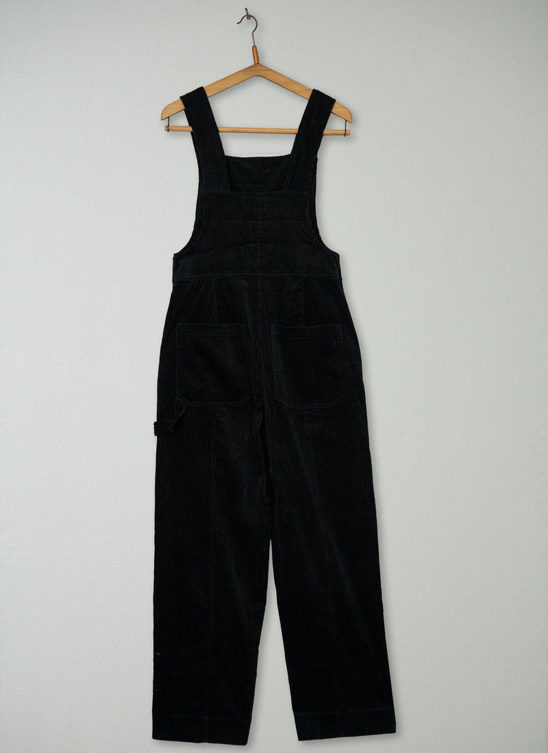 Reworn Cord Dungarees Size 6 (1657) | Brown Slate