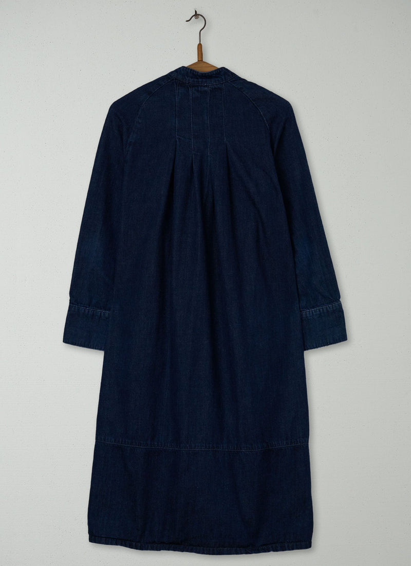 Reworn Denim Workwear Dress Size 12 (1999) | Indigo