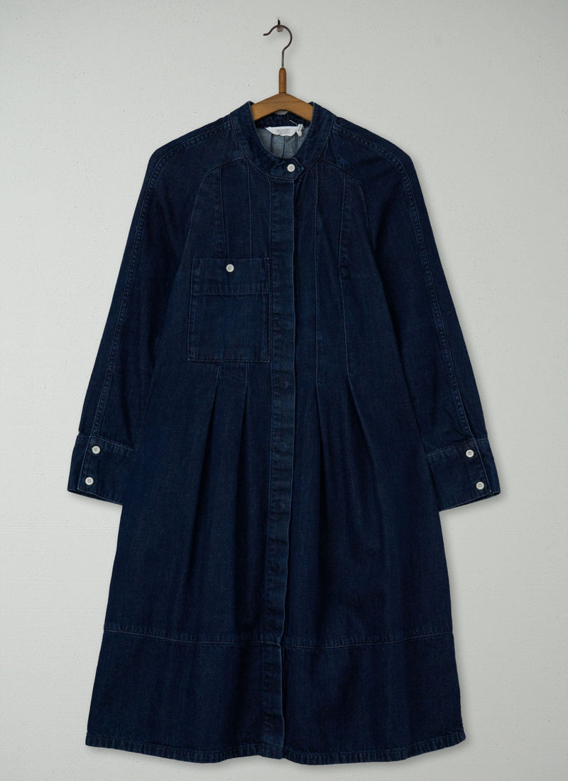 Reworn Denim Workwear Dress Size 12 (1999) | Indigo
