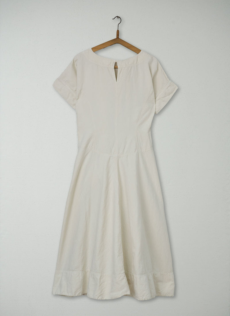 Reworn Cotton Linen Circle Dress Size 6 (1861) | Parchment