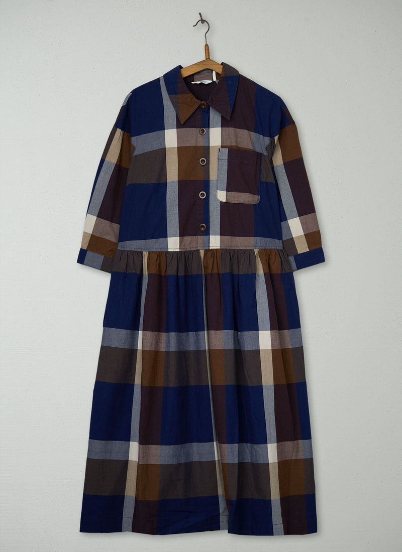 Reworn Check Shirt Dress Size S (2037) | Multi