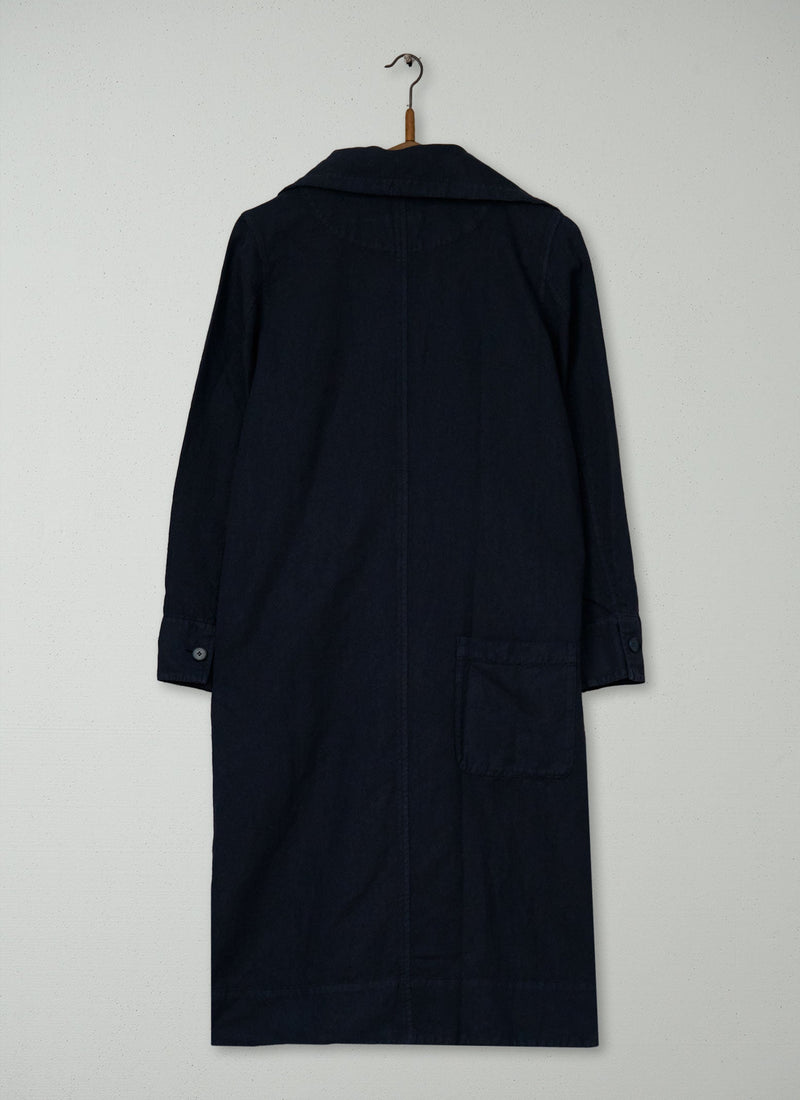 Reworn Drawstring Collar Dress Size S (1830) | Slate