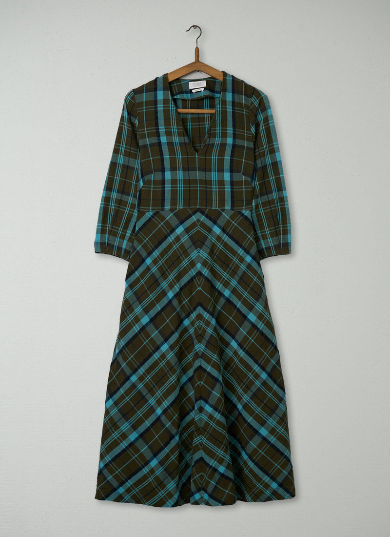 Reworn Check Seersucker Dress Size 04 (1618) | Multi