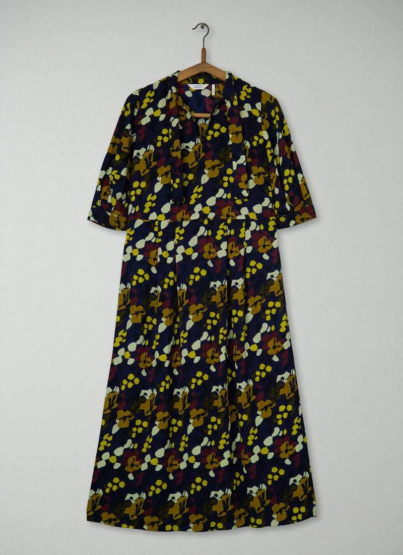 Reworn Harlequin Flower Print Dress Size 6 (2186) | Multi