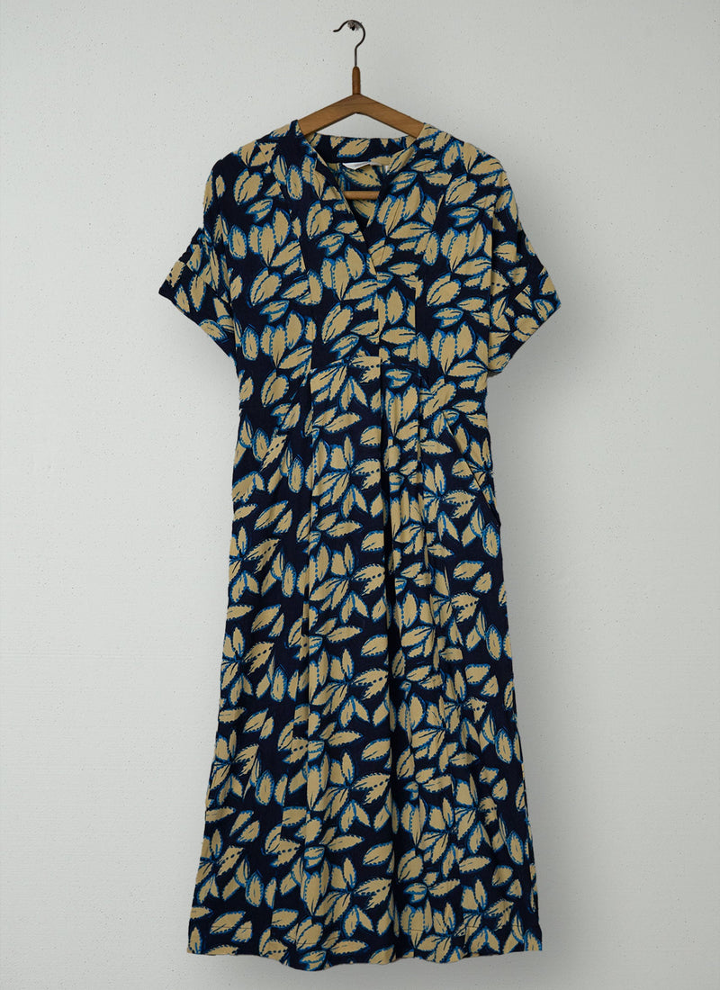 Reworn Bryn Leaf Print Dress Size XXS (1971) | Multi