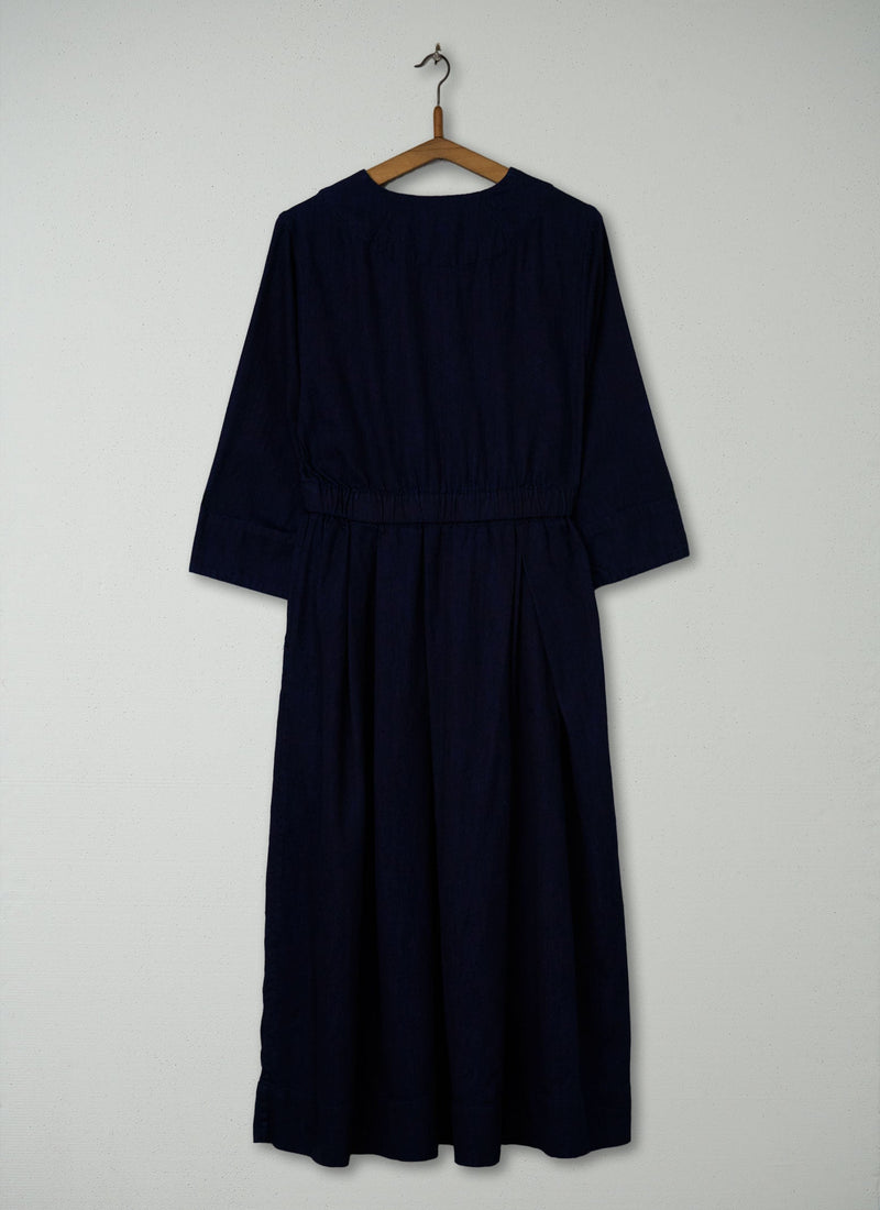 Reworn Cotton Twill Dress Size 4 (2077) | Indigo