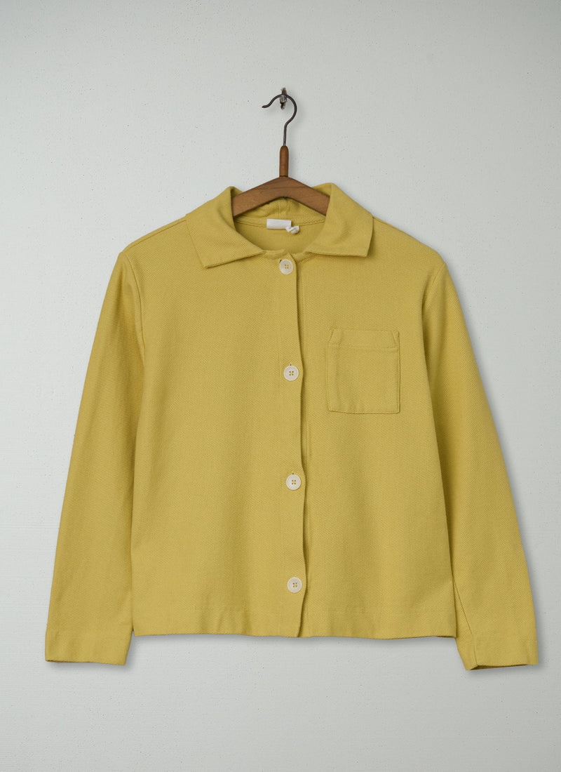 Reworn Cotton Pique Shirt Size M (168) | Grapefruit