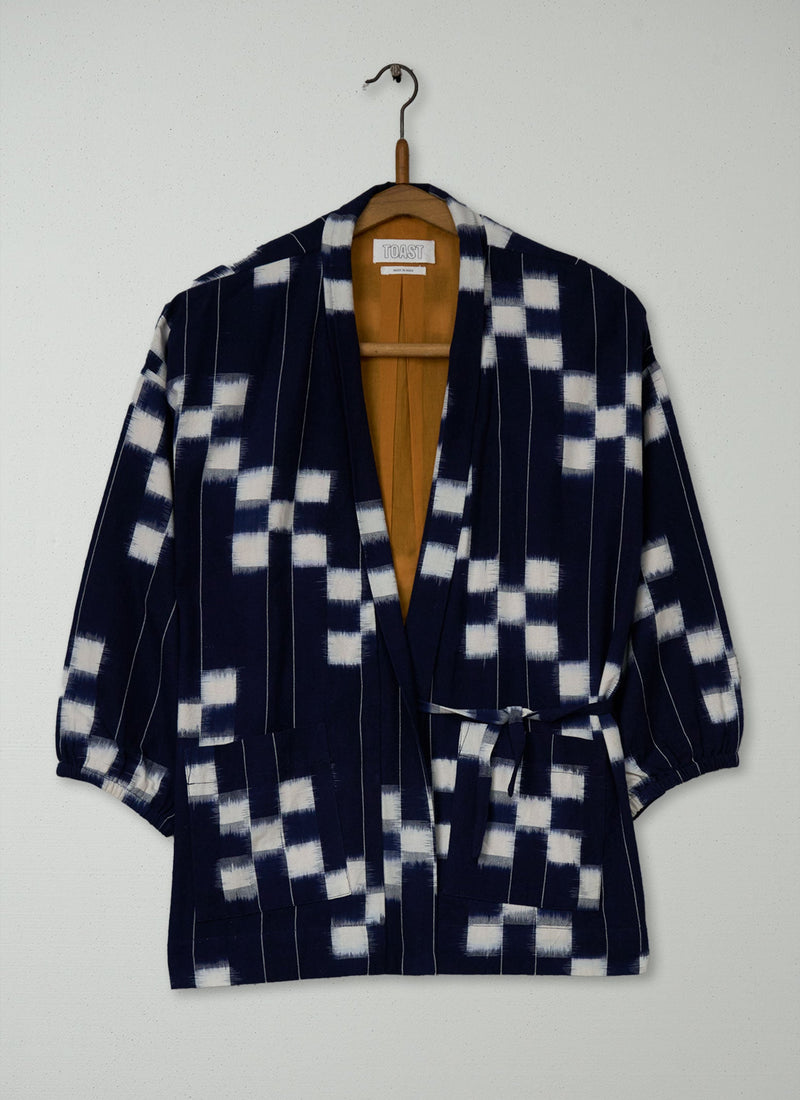 Reworn Ikat Wrap Jacket Size XXSXS (254) | Multi