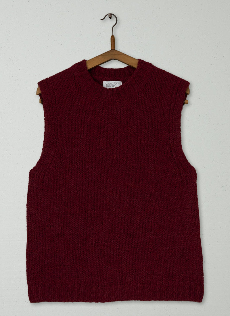 Reworn Wool Alpaca Tank Size M (566) | Red Sorrel