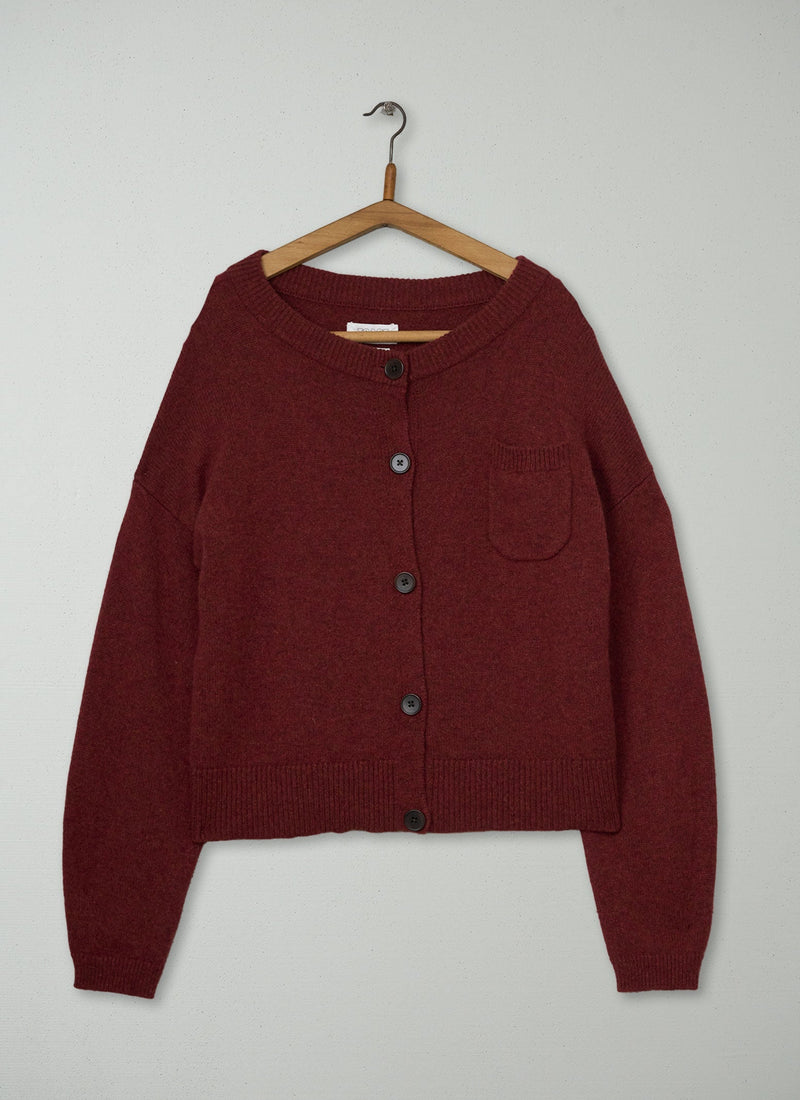 Reworn Wool Cashmere Cardigan Size L (760) | Ember Melange