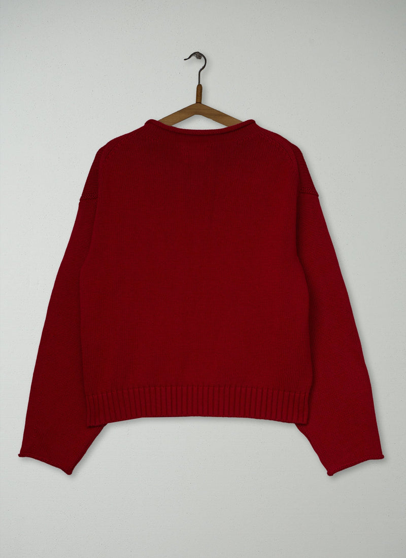 Reworn High Neck Cotton Sweater Size XS (766) | Hawthorn