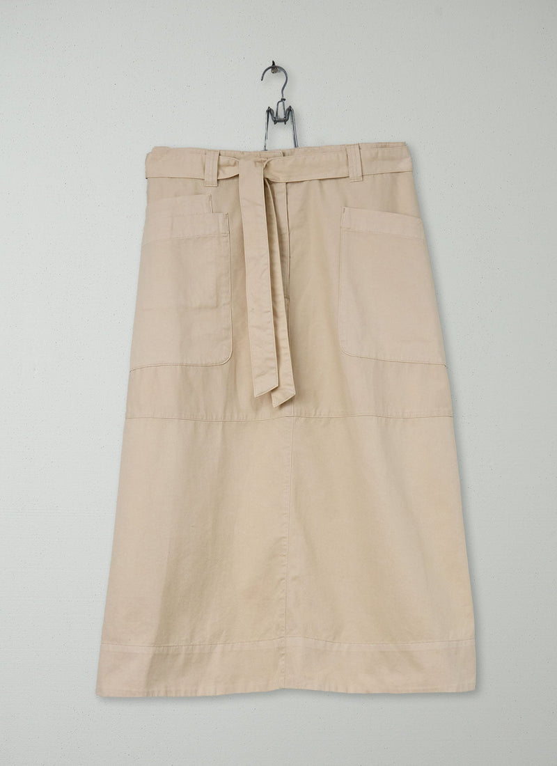 Reworn A Line Cotton Linen Skirt Size 4 (320) | Shell