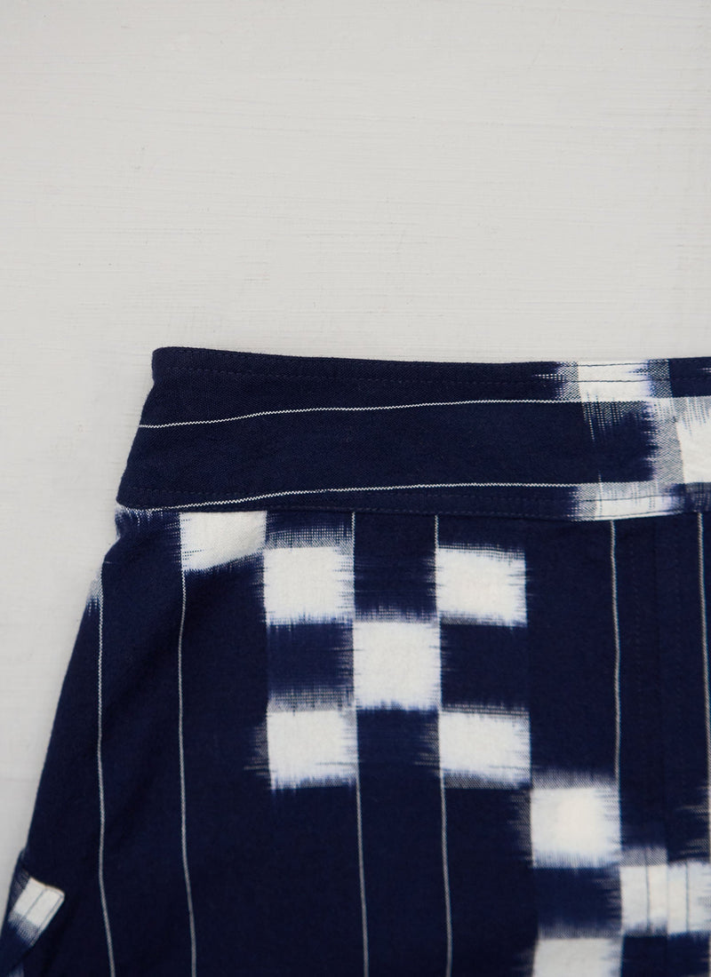 Reworn Flared Ikat Skirt Size 6 (362) | Multi