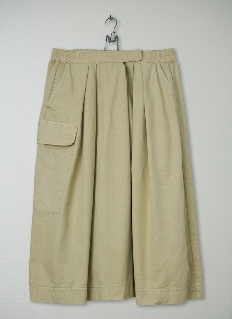 Reworn Pleated Patch Pocket Skirt Size L (350) | Rye