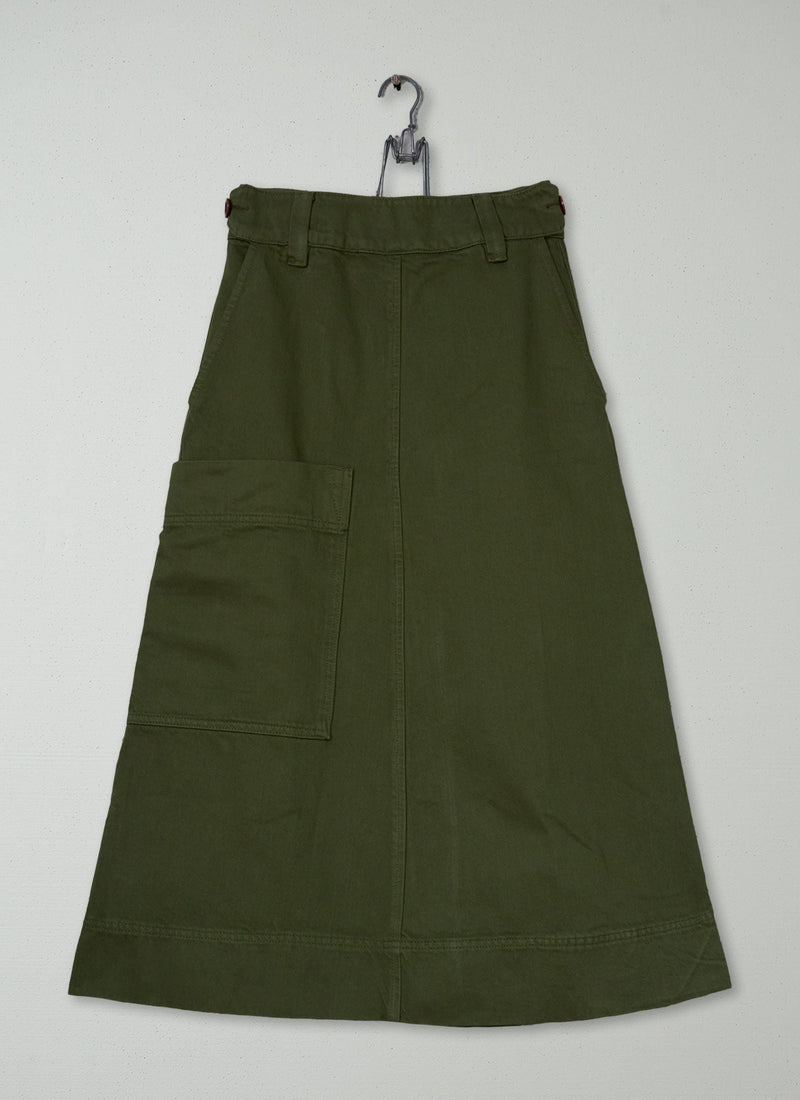 Reworn Garment Dyed Denim Skirt Size 4 (318) | Artichoke