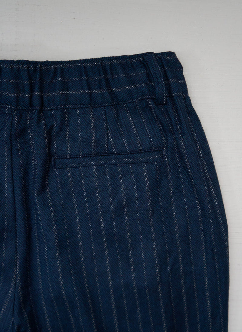 Reworn Gabi Pinstripe Wool Trousers Size 14 (1581) | Multi