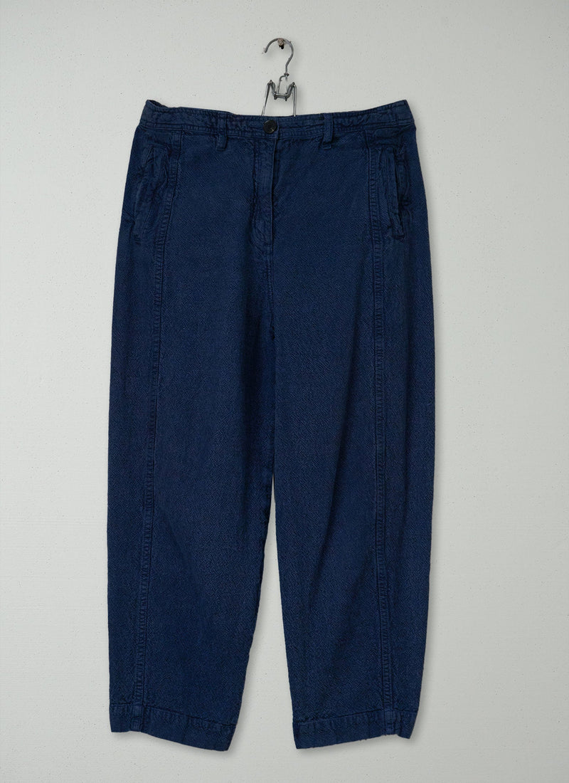 Reworn Organic Cotton Hemp Trousers Size 14 (1460) | Indigo