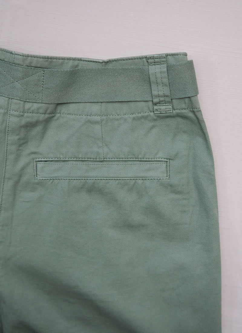 Reworn Cotton Linen Twill Trousers Size 14 (1352) | Herb