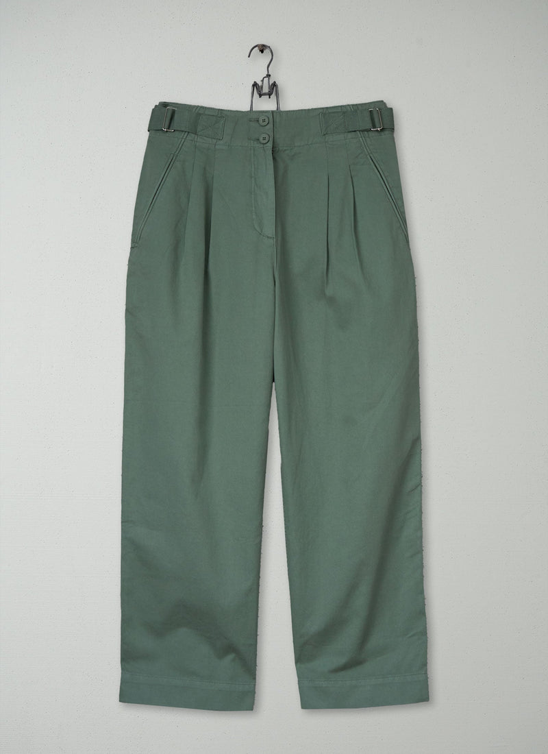 Reworn Cotton Linen Twill Trousers Size 14 (1352) | Herb