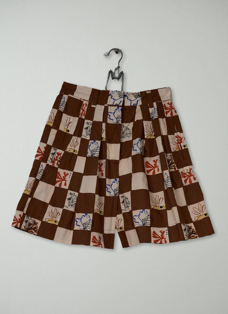 Reworn Coral Print Shorts Size 6 (1425) | Multi
