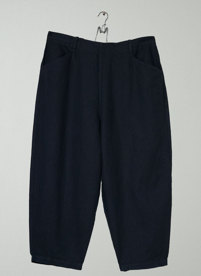 Reworn Alix Cotton Linen Trousers Size 4 (1578) | Slate