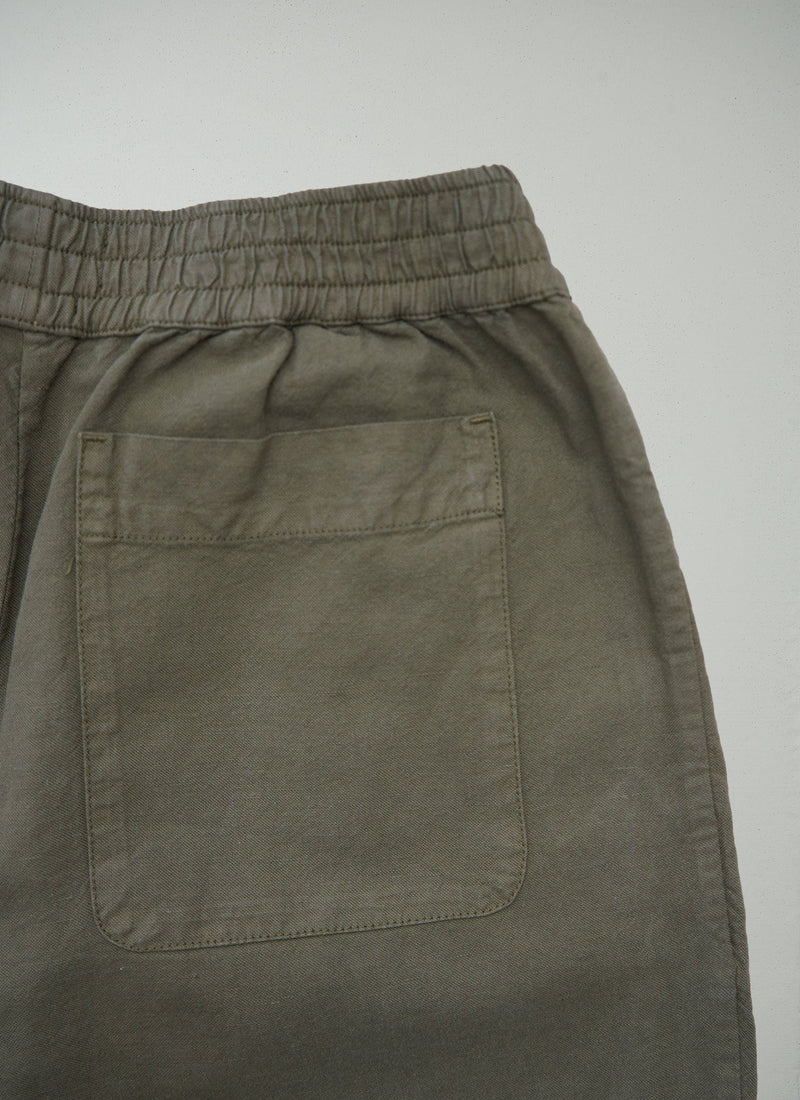 Reworn Cotton Linen Barrel Leg Trousers Size L (1350) | Oil