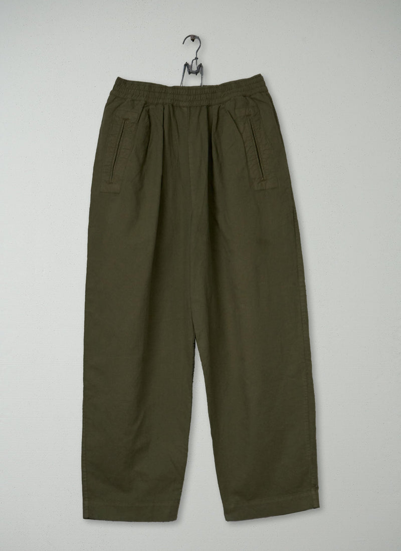 Reworn Cotton Linen Barrel Leg Trousers Size L (1350) | Oil