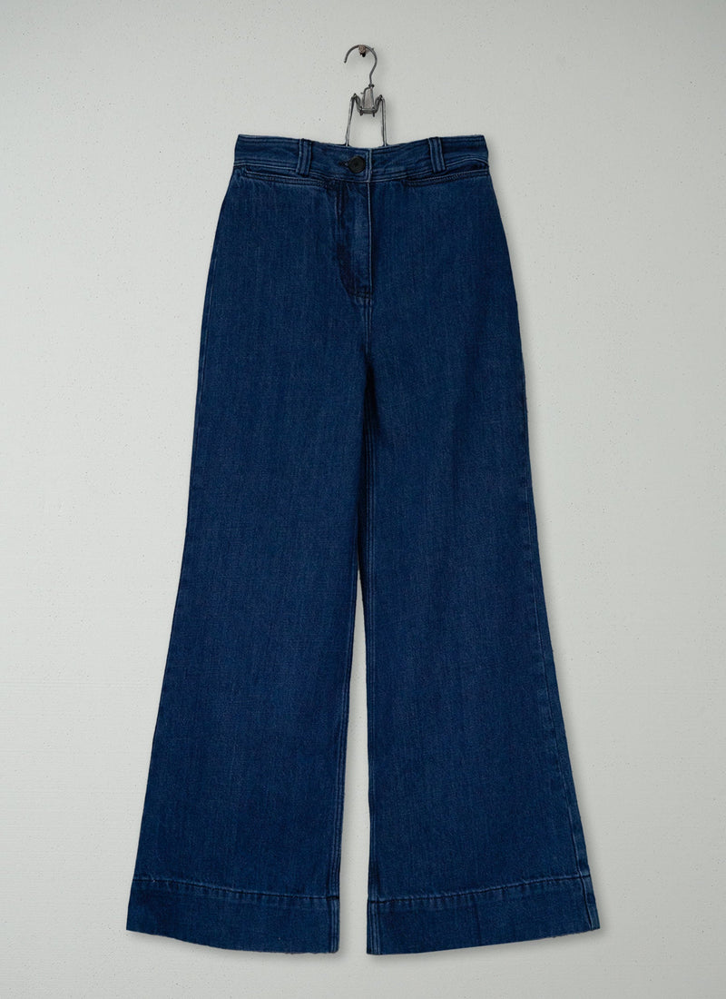 Reworn Denim Kick Flare Trousers Size 6 (1394) | Indigo