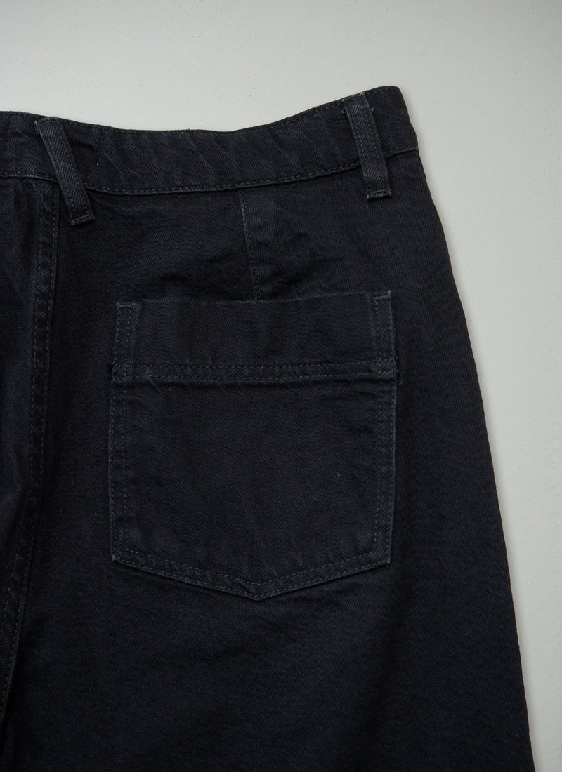Reworn Denim Slim Trousers Size 10 (1545) | Black
